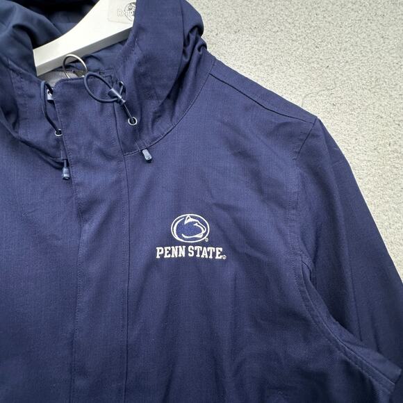 Under Armour Storm Penn State Parka Raincoat Jacket Men Large UW7233 Blue Hooded - Picture 12 of 16